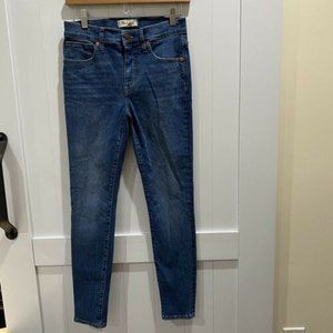 Madewell Women's Jeans Denim 9" Mid Rise Skinny Size 26 Blue Med Wash 28" Inseam